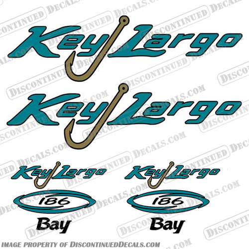 Key Largo 186 Bay Boat Decal Package Key, Largo, 186, Bay, Boat, Decal, Decals, Package,