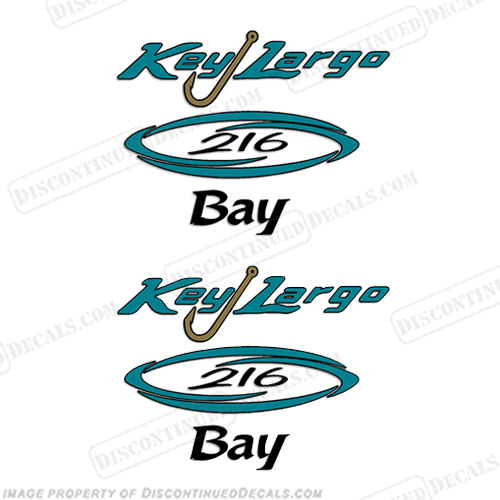 Key Largo 216 Bay Boat Center Console Decals (Set of 2) keylargo, key-largo, INCR10Aug2021