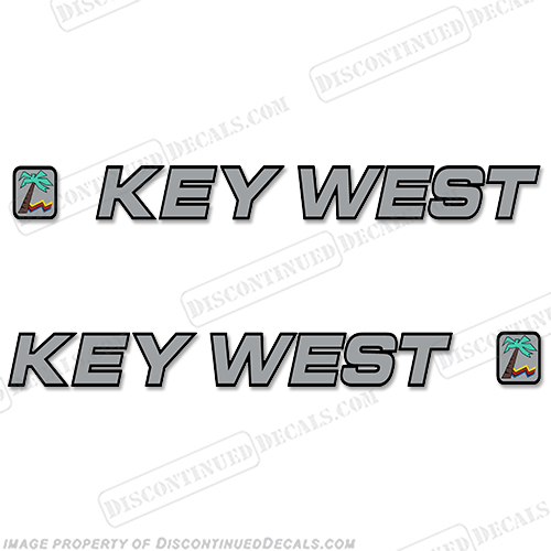 Key West 1720 Boat Logo Decals With Palm Tree - 1995 INCR10Aug2021
