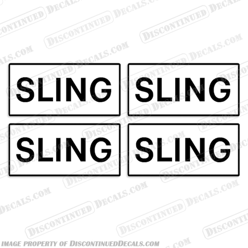 Sling Boat Label Decal - Set of 4 Decals sling, boat, lifting, lift, strap, Decal, logo, sticker, label, decal