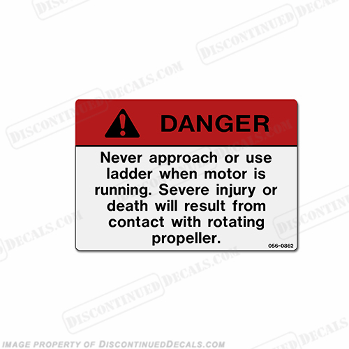 Danger Decal - "Never Use Ladder..." INCR10Aug2021