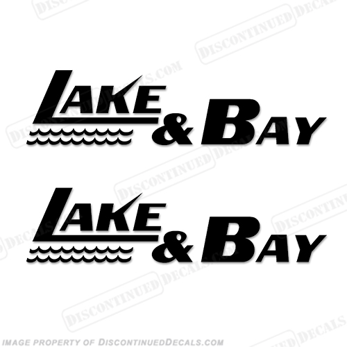 Lake & Bay Boat Logo Decals (Set of 2) - Any Color! lake and bay, lake, bay, INCR10Aug2021