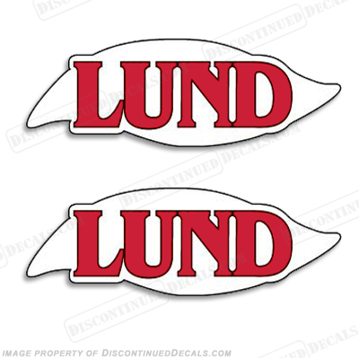 Lund Boat Decals (Set of 2) 1980s Style INCR10Aug2021