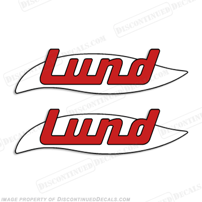 Lund Boat Decals (Set of 2) 1970s Style INCR10Aug2021