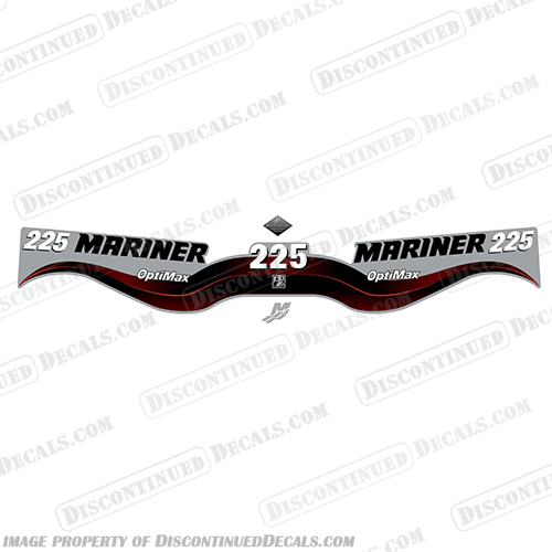 Mariner 225hp Optimax Decal Kit - Wrap Around 2003 - 2008  150, mariner, optimax, 225hp, 200, 2003, 2004, 2005, 2006, 2007, 2008, boat, decals, decal, stickers, set, outboard, engine, wrap, around