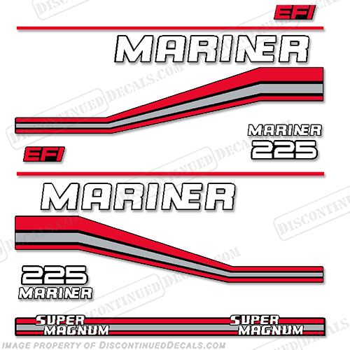 Mariner Performance Super Magnum 225hp EFI Decal Kit 1990-1997 225 hp, 225, 1990, 1991, 1992, 1993, 1994, 1995, 1996, 1997, 92, 91, 90, 93, 94, 95, 96, 97, INCR10Aug2021