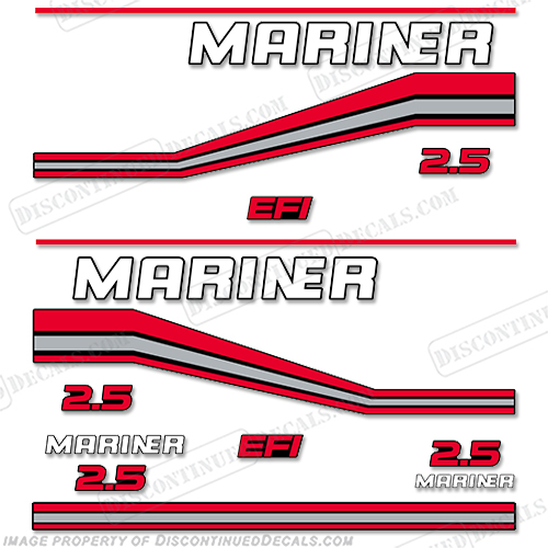 Mariner 2.5L Performance EFI Decal Kit 1990-1997 2.5, 1990, 1991, 1992, 1993, 1994, 1995, 1996, 1997, 92, 91, 90, 93, 94, 95, 96, 97, INCR10Aug2021