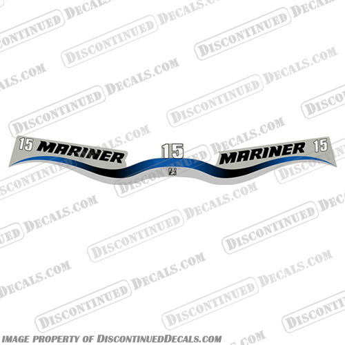 Mariner 15hp Decal Kit - Wrap Around Blue Mariner, 15, 15hp, hp, horse, power, horsepower, Decal, Kit, Wrap, Around, Blue, Decals,