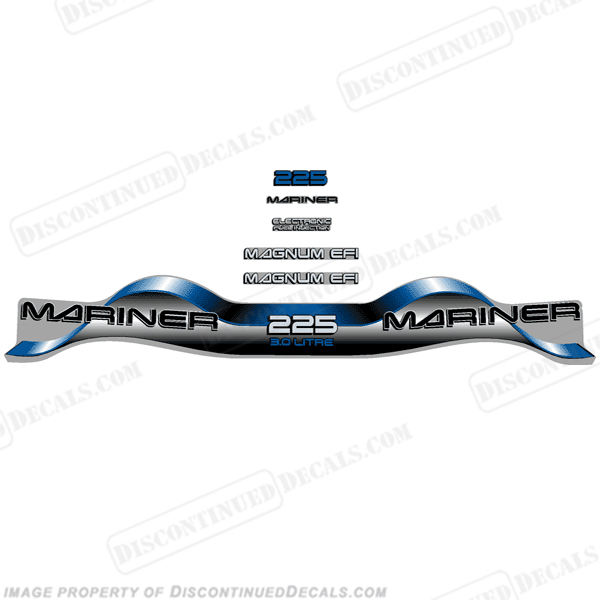 Mariner 225hp 3.0 Magnum EFI Decal Kit - Blue INCR10Aug2021