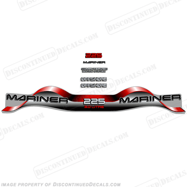 Mariner 225hp 3.0 Offshore Decal Kit - Red INCR10Aug2021