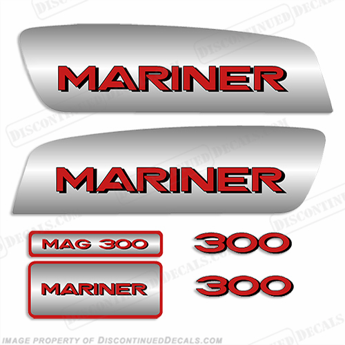 Mariner 300hp ProMax Decal Kit - Custom Red pro. max, pro max, pro-max, INCR10Aug2021