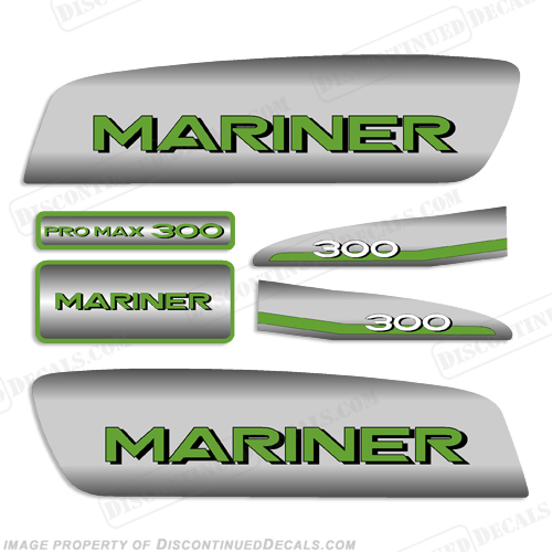 Mariner 300hp ProMax Decal Kit - Custom Green pro. max, pro max, pro-max, promax, INCR10Aug2021