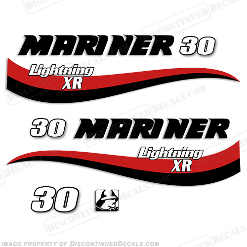 Mariner 30hp Lightning XR Decal Kit 