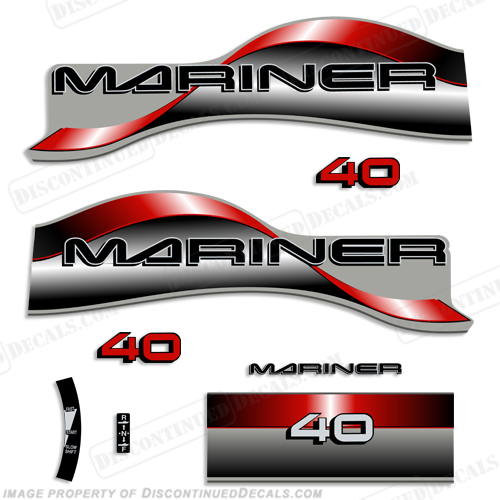 MARINER 6.0 hp OUTBOARD DECALS DECAL SET