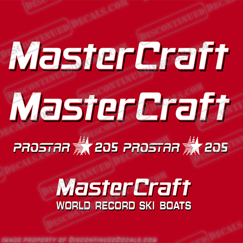 MasterCraft ProStar 205 Boat Decals Style 2 Master, Craft, 1990s, 1980s, 1980s, 1990s, 90, 80, 90s, 80s, 90s, 80s, 190, pro, star, prostar, sport, boat, decals, mastercraft, prosport, 1991, 1992, 1993, 1994, 1995, 1996, 1997