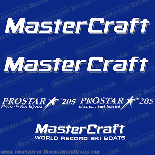 MasterCraft ProStar 205 Boat Decals Style 5 Master, Craft, 1990s, 1980s, 1980s, 1990s, 90, 80, 90s, 80s, 90s, 80s, 190, pro, star, prostar, sport, boat, decals, mastercraft, prosport, 1991, 1992, 1993, 1994, 1995, 1996, 1997, blue, hull, style, 3, 4, 5,  