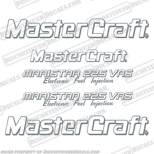 MasterCraft Maristar 225 VRS Electronic Fuel injection Boat Decals - 2 Color!   boat, decals, prostar, pro, star, mastercraft, outboard, stickers, maristar, mari, star, efi, 