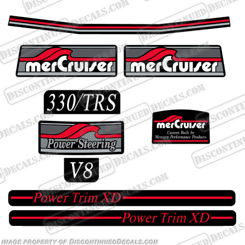 Mercruiser 330hp TRS SSM Inboard/Outboard Engine Motor Outdrive Decal Kit 37-14489A90 INCR10Aug2021