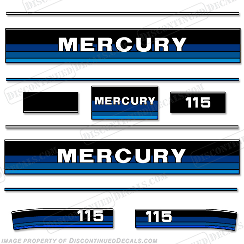 Mercury 115hp 1984 - 1985 (Blue Tones) 84, 85, 115, INCR10Aug2021