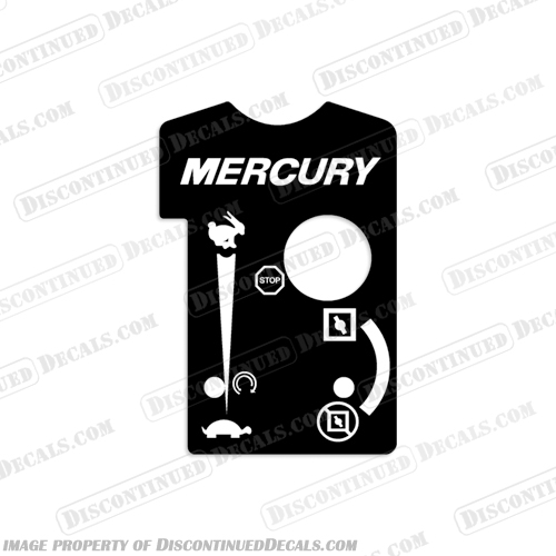 Mercury 3.3hp Motor Throttle/Choke Control Decal mercury, choke, control, throttle, decal, sticker, 3.3hp, 3.3 hp, single, engine, boat, 