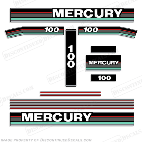 Mercury 1991 100HP Outboard Engine Decal 91, 100 hp, INCR10Aug2021