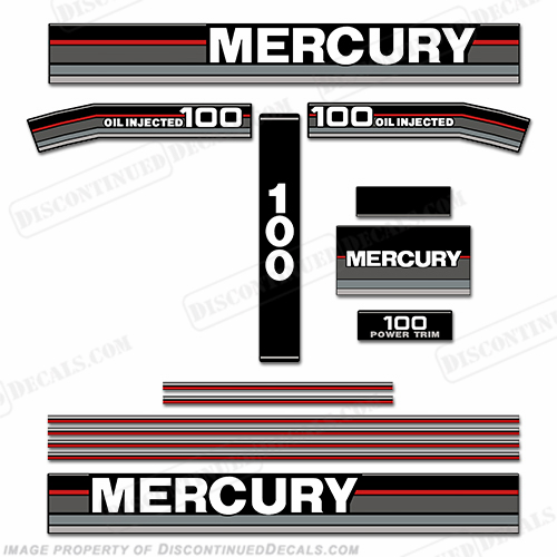 Mercury 1992 100HP Outboard Decals INCR10Aug2021