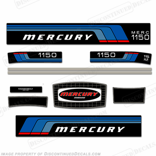 Mercury 1977 115hp Outboard Decals INCR10Aug2021