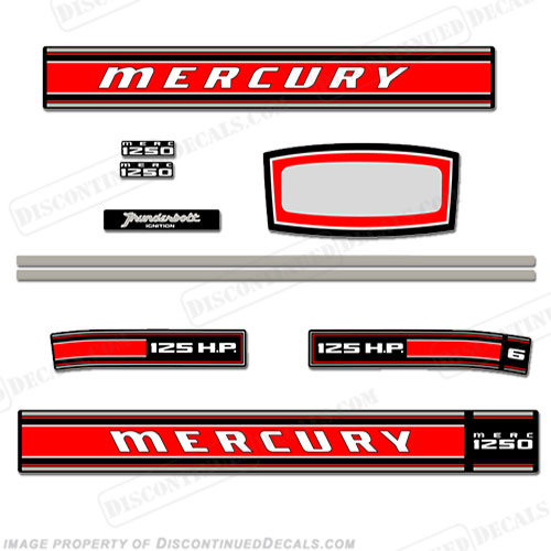 Mercury 1969 125HP Decal Kit INCR10Aug2021