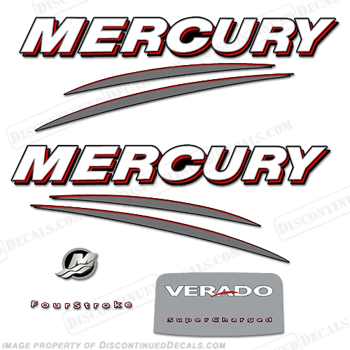 Straight Mercury Verado 250hp Decal Kit 