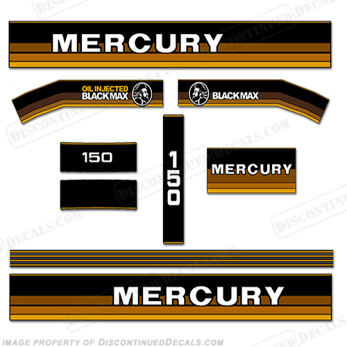 Mercury 1984-1985 150hp Outboard Decals INCR10Aug2021