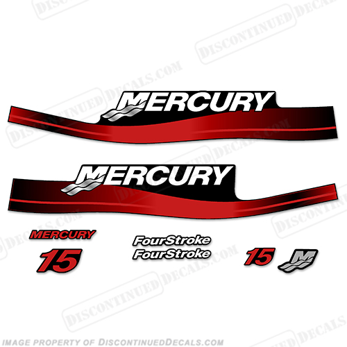 Mercury 15hp four stroke outboard decals/sticker kit 
