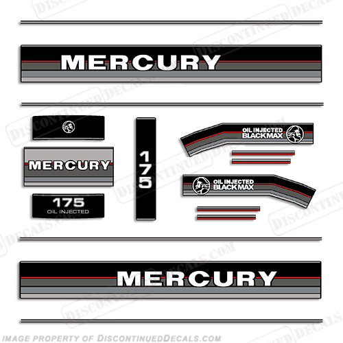 Mercury 1986-1988 175HP Black Max Outboard Engine Decals INCR10Aug2021
