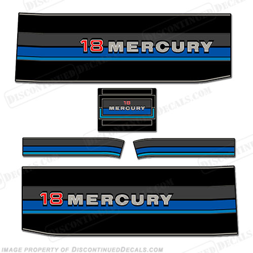 Mercury 1980 18hp Outboard Decals INCR10Aug2021