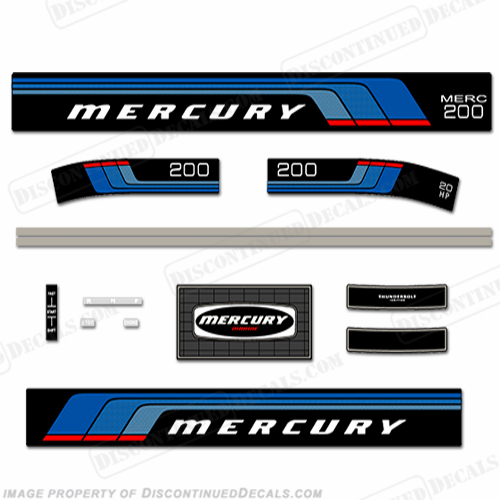 Mercury 1976 - 1977 20HP Outboard Decals INCR10Aug2021