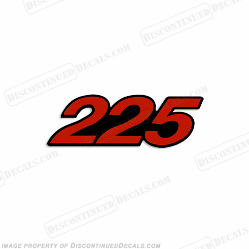 Mercury Single "225" Decal - Red INCR10Aug2021