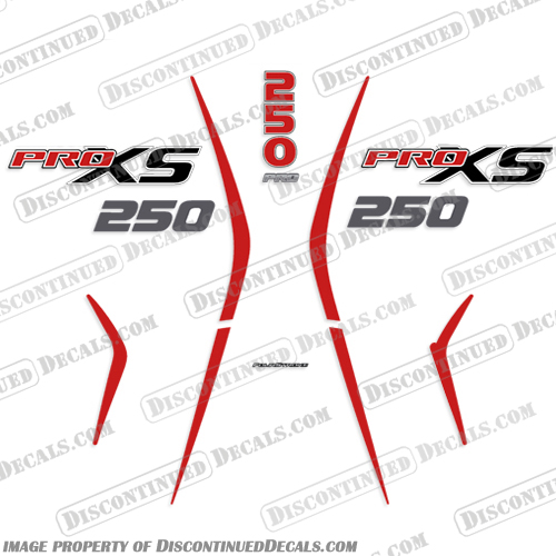 Mercury 250 PROXS New 2018 and up - Partial Kit mercury, 250, proxs, pro, xs, new, 2018, 2019, 2020, 2021, 2022, red, black, outboard, decals, stickers, engine, boat, Partial, 
