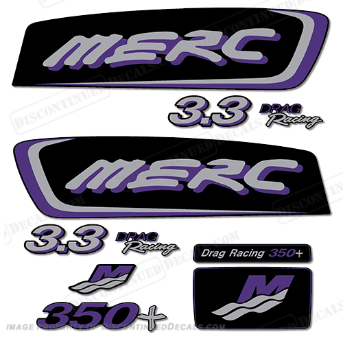 Mercury 350hp Drag Racing Decals - Purple INCR10Aug2021