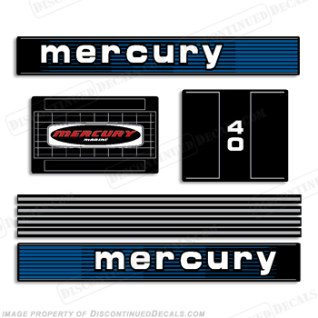 Mercury 1978 4hp Outboard Engine Decals INCR10Aug2021