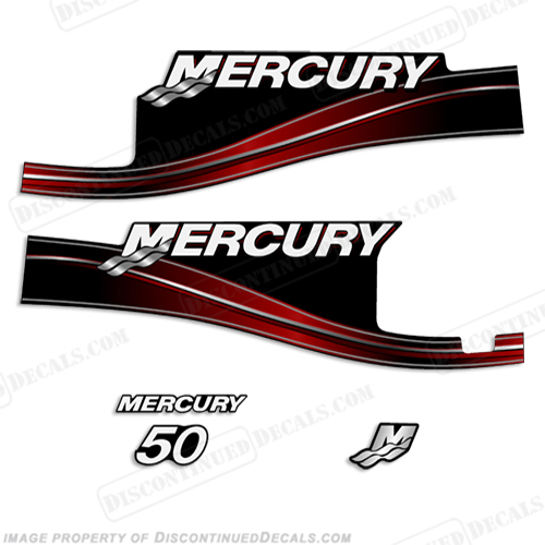 Mercury 40 50 60 Sticker Decals Outboard Engine Graphic Kit  Sticker USA MADE R 