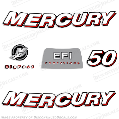 Mercury 50hp 4-Stroke EFI Decal Kit - 2006-2012 INCR10Aug2021