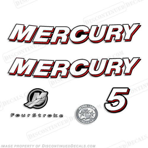 Mercury 5hp Fourstroke Decal Kit INCR10Aug2021