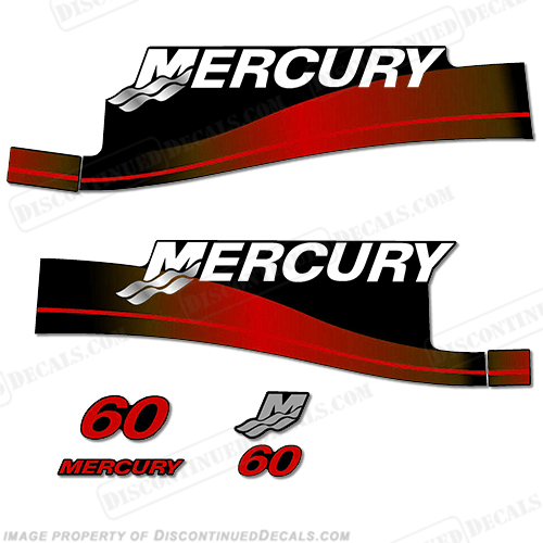 Mercury 60hp Decal Kit (Red) INCR10Aug2021