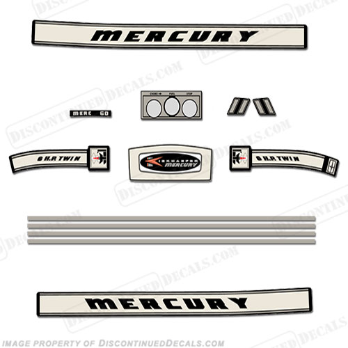 Mercury 1966 6HP Outboard Engine Decals INCR10Aug2021