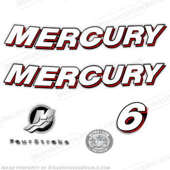 Mercury 6hp Fourstroke Decal Kit INCR10Aug2021