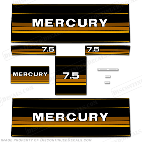 Mercury 1984-1985 7.5hp Outboard Decals INCR10Aug2021