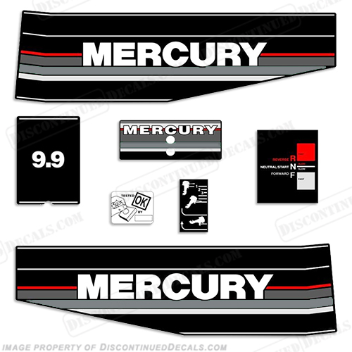 Mercury 1991 9.9HP Outboard Engine Decals 9.9 hp, 9.9 horsepower, 9 horsepower, 9hp, 9 hp, 9.9-hp, 91, INCR10Aug2021