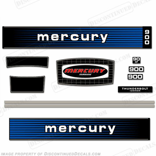Mercury 1978 90HP Outboard Engine Decals INCR10Aug2021