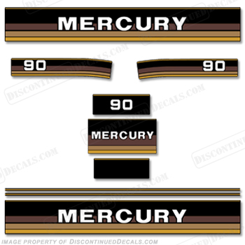 Mercury 1984-1985 90hp Outboard Decals INCR10Aug2021