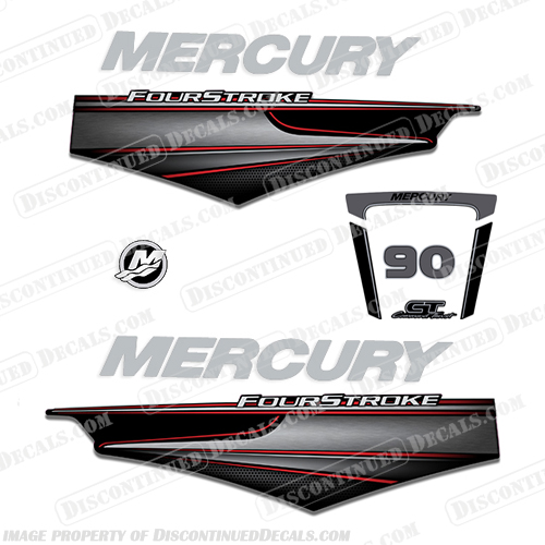 Mercury 90hp FourStroke Decals - 2013 2014 2015 2016 2107 2018 2019 2020 2021 2022 mercury, 90, 90 hp, 90p, four, stroke, 2011, 2012, 2013, 2014, 2015, 2016, 2107, 2018, 2019, 2020, 2022, 2021, command, thrust, racing, efi, salt, water, saltwater, custom, outboard, engine, motor, decal, sticker, kit, set, INCR10Aug2021