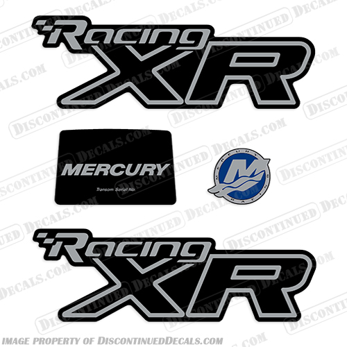 Mercury Bravo One XR Racing Outdrive Decals - 2019-2020 mercury, bravo, one, xr, XR, racing, outdrive, decal, decals, logos, single, 2019, 2020, 19, 20, blue, red, 